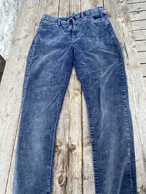 Soft Surroundings Women's Straight-Leg Corduroys in Washed Blue